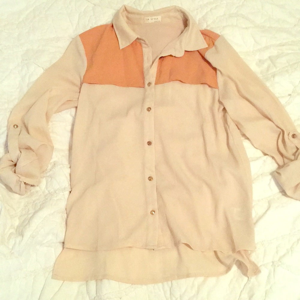 Tan Dressy Top